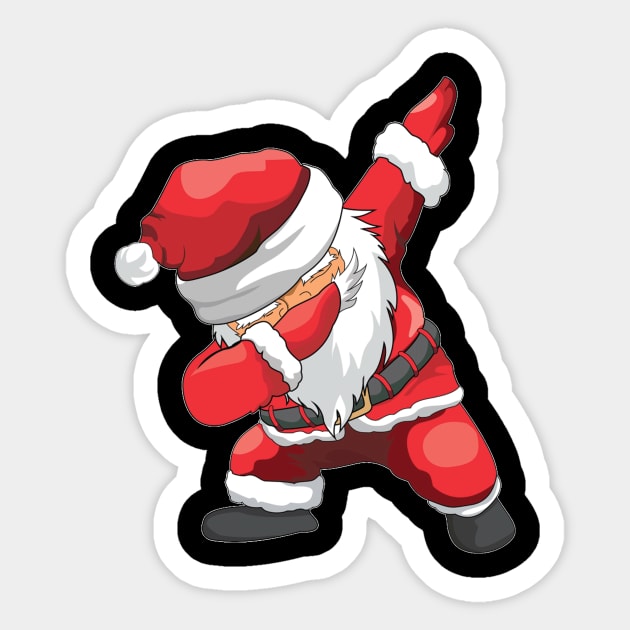 Dabbing Santa Claus Christmas Dab Xmas Gifts Sticker by CoApparel